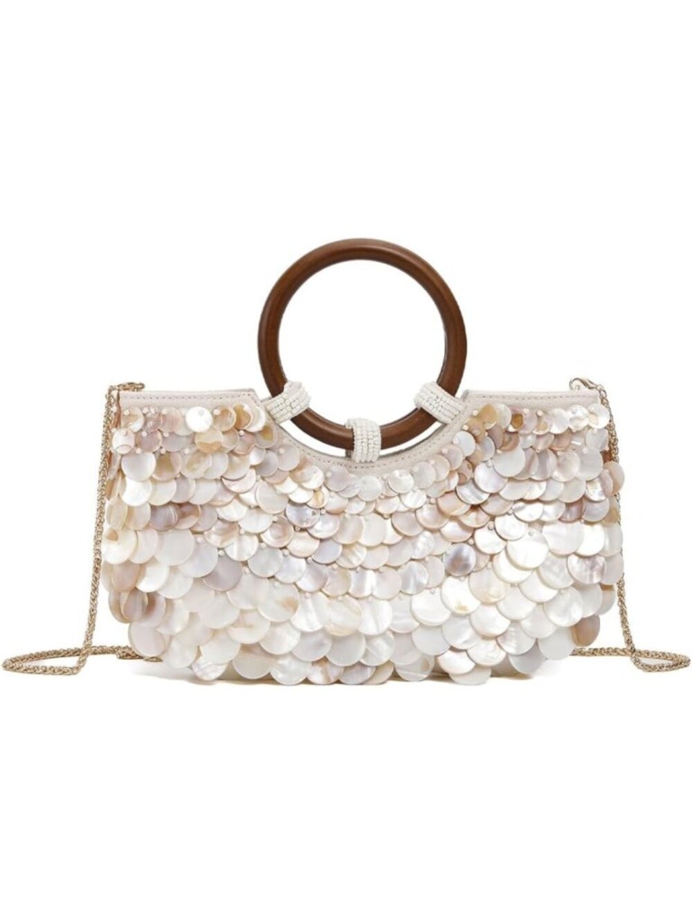 Luxury Handmade Shell Beaded Clutch Bag | Women’s Beach Evening Purse for Summer